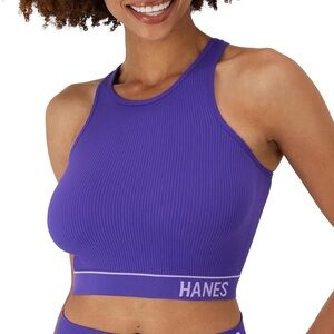 Hanes Women's Originals Ribbed Crop Bralette